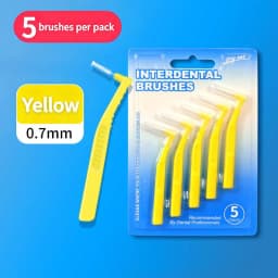 2 5Pcs L Shaped Interdental Brushes Soft Bristle Portable Cleaning Sticks for Tight Teeth Spaces Daily Dental Hygiene Essential