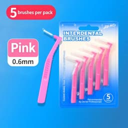 2 5Pcs L Shaped Interdental Brushes Soft Bristle Portable Cleaning Sticks for Tight Teeth Spaces Daily Dental Hygiene Essential