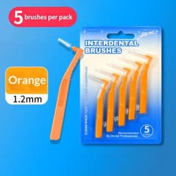 2 5Pcs L Shaped Interdental Brushes Soft Bristle Portable Cleaning Sticks for Tight Teeth Spaces Daily Dental Hygiene Essential