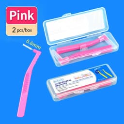 2 5Pcs L Shaped Interdental Brushes Soft Bristle Portable Cleaning Sticks for Tight Teeth Spaces Daily Dental Hygiene Essential