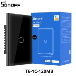 SONOFF T6 120 1/2/3 Gang Black TX Gen2 Matter Smart Touch Wall Switch Detach Relay Mode Night Switch Works with Alexa Apple Home
