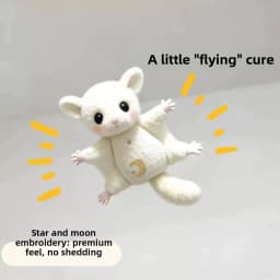 Flying Squirrel Plush Hanging Toy, Sugar Glider Small Doll Keychain Backpack Pendant