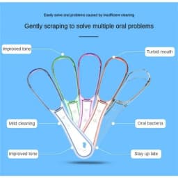 1/2/3/4Pcs Tongue Scraper Reusable Tongue Cleaning Tool Food Grade Plastic Mouth Scraper Washable Oral Hygiene Care Appliances