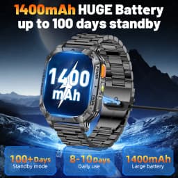 LIGE New Outdoor Military 1400 mAh Battery Smart Watch Men IP68 Waterproof LED Flashlight Health Monitor Call Sports Smartwatch