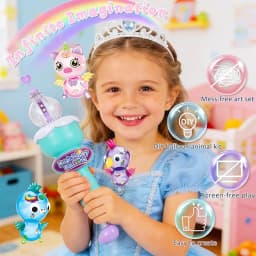 Kids' Diy Craft Kits Games DIY Sticky Balloon Maker kit Bubble Inflatable Toy Set Inflator Machine Anti-Stress Toys Boys Girls