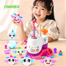 Kids' Diy Craft Kits Games DIY Sticky Balloon Maker kit Bubble Inflatable Toy Set Inflator Machine Anti-Stress Toys Boys Girls