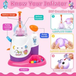 Kids' Diy Craft Kits Games DIY Sticky Balloon Maker kit Bubble Inflatable Toy Set Inflator Machine Anti-Stress Toys Boys Girls