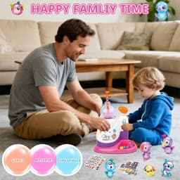 Kids' Diy Craft Kits Games DIY Sticky Balloon Maker kit Bubble Inflatable Toy Set Inflator Machine Anti-Stress Toys Boys Girls