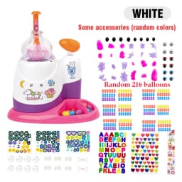 Kids' Diy Craft Kits Games DIY Sticky Balloon Maker kit Bubble Inflatable Toy Set Inflator Machine Anti-Stress Toys Boys Girls