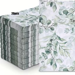 20/40 Colored Leaf Tissue Printed Napkins 33x40 2-Layer Printed Napkins Western Party Decoration Napkins