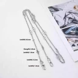 Pig Nose Chain Strap Bag Underarm Crossbody Satchel Conversion Chain Luxury Brand Handbag Parts Accessories
