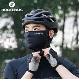 ROCKBROS Summer Ice Silk Cycling Face Mask Breathable Anti-UV Bike Face Neck Cover Bandana MTB Road Sports Hanging Ear Scarf