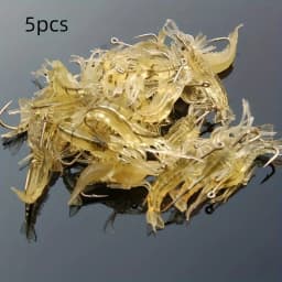 5/10/20pcs Goture Shrimp Lures Soft Shrimp Fishing Lures For Freshwater Saltwater Luminous Shrimp Bait Set With Sharp Hook Bead