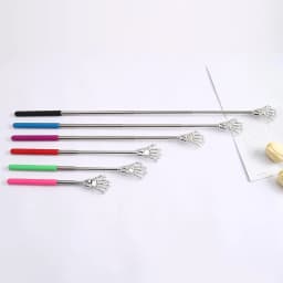 1 Piece Extendable Back Scratcher Portable Telescoping Metal Stainless Steel Back Scratchers Hand Massager