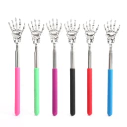 1 Piece Extendable Back Scratcher Portable Telescoping Metal Stainless Steel Back Scratchers Hand Massager
