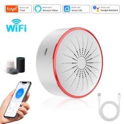 Tuya WiFi Zigbee Smart Siren Sound Light Alarm Home Security Protection System Detector App Control Works With Alexa Google Home