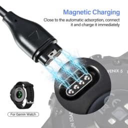 USB Type A/C Magnetic Charger Cable For Garmin Fenix 5 5S 5X Plus 6 6S 6X Pro 7 7S 7X Forerunner 45 55 165 255 945 965 245 Music