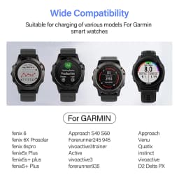 USB Type A/C Magnetic Charger Cable For Garmin Fenix 5 5S 5X Plus 6 6S 6X Pro 7 7S 7X Forerunner 45 55 165 255 945 965 245 Music