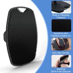 1Pcs Soft Silicone Exfoliating Body Brush, Back Scrubber for Shower, Gentle Massage Bath Brush, Deep Cleansing Body Scrubber