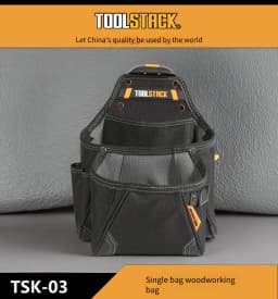 TOOLSTACK Single Bag Woodworking Bag Exquisite Stitching Wear Resistant Woodworking Bag Portable Multi Functional Tool Kit