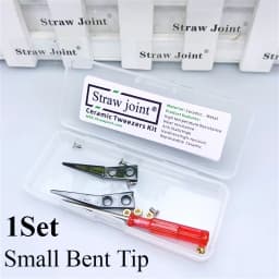 Ceramic Tweezers Tips Kit Stainless Steel Handle Anti-Static High Precision Replacement Tweezers Parts Set Tweezers Repair Tools