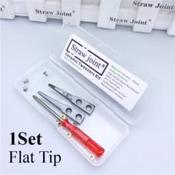 Ceramic Tweezers Tips Kit Stainless Steel Handle Anti-Static High Precision Replacement Tweezers Parts Set Tweezers Repair Tools