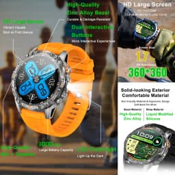 1000mAh Super Capacity Battery Outdoor GPS Smart Watch Men Compass 3ATM Waterproof HD BT Call 1.7inch Screen Smartwatch 2026 New
