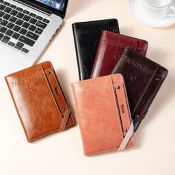 Passport Holder and Wallet in One, Anti-Theft, Anti-Degaussing, Multi-Functional Document and Card Storage Bag, Travel Ticket Holder, Portable Business and Travel Document Organizer, Essential Document Protection Cover for Going Abroad
