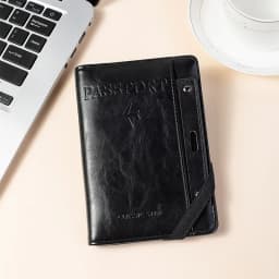 Passport Holder and Wallet in One, Anti-Theft, Anti-Degaussing, Multi-Functional Document and Card Storage Bag, Travel Ticket Holder, Portable Business and Travel Document Organizer, Essential Document Protection Cover for Going Abroad