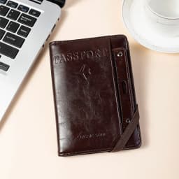Passport Holder and Wallet in One, Anti-Theft, Anti-Degaussing, Multi-Functional Document and Card Storage Bag, Travel Ticket Holder, Portable Business and Travel Document Organizer, Essential Document Protection Cover for Going Abroad