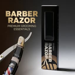 Professional Men Folding Straight Razor Set Vintage Salon Pole Handle Manual Shaver Holder Barber Hairdressing Hair Removal Tool
