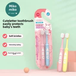 4PCS Alphabet Cartoon Soft Bristle Kids Toothbrushes, Ideal for 3-12-Year-Olds - Adorable Design & Effective Cleaning