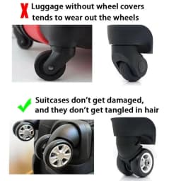8pcs Silicone Reduce Noise Trolley Box Casters Cover Suitcase Wheels Protection Travel Luggage Caster Shoes