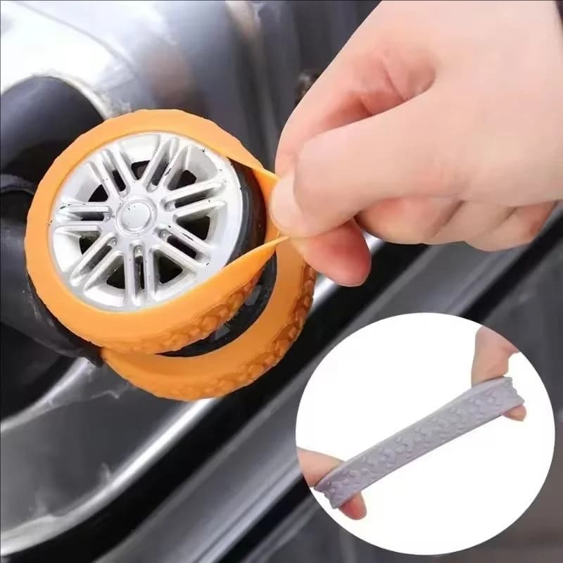 8pcs Silicone Reduce Noise Trolley Box Casters Cover Suitcase Wheels Protection Travel Luggage Caster Shoes