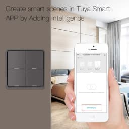 MOES 4 Gang Tuya ZigBee Wireless 12 Scene Switch Push Button Controller By Battery Setup Automation Scenario for Tuya Devices