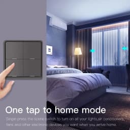 MOES 4 Gang Tuya ZigBee Wireless 12 Scene Switch Push Button Controller By Battery Setup Automation Scenario for Tuya Devices