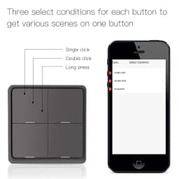 MOES 4 Gang Tuya ZigBee Wireless 12 Scene Switch Push Button Controller By Battery Setup Automation Scenario for Tuya Devices