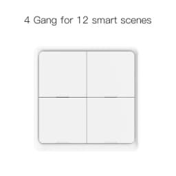 MOES 4 Gang Tuya ZigBee Wireless 12 Scene Switch Push Button Controller By Battery Setup Automation Scenario for Tuya Devices