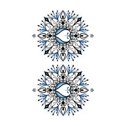 1-Pack Sexy Floral Breast Nipple Covers for Women Attractive Blue Kiss Design Temporary Body Art Stickers Fashionable Scar Cover