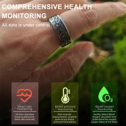 2026 Smart Ring Heart Rate Blood Pressure Blood Oxygen Sleep Monitoring Step Counting Activity Tracking Shared Waterproof Ring
