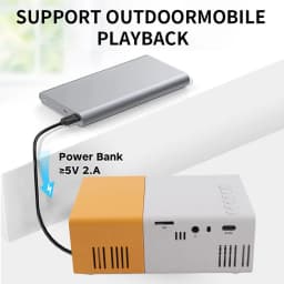 Portable Projector 1080P 100ANSI 1000LM Brightness Manual Focus 100in Screen Support LED Home Theater Projector Movie Projector