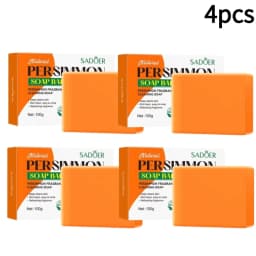 Persimmon Soap Bar Persimmon Extract For Men and Women Gentle on All Skin Types Deodorizing Soap Fruit Handmade Shower Soap