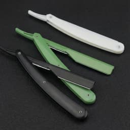 1Pc New Pro Slide Out Straight Razors Manual Barber Hair Removal Knife Holder Blades For Men Stainless Steel Beard Shaving Tools