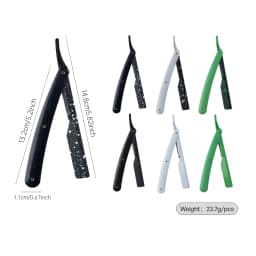 1Pc New Pro Slide Out Straight Razors Manual Barber Hair Removal Knife Holder Blades For Men Stainless Steel Beard Shaving Tools