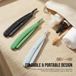 1Pc New Pro Slide Out Straight Razors Manual Barber Hair Removal Knife Holder Blades For Men Stainless Steel Beard Shaving Tools
