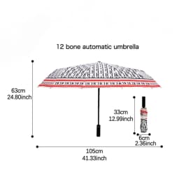 CH Monogram Full Print Portable Folding Umbrella Everyday Sun Protection UV Protection Dual Use For Sun And Rain