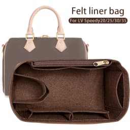 Premium Felt Organizer Insert for Boston Doctor Bag 25 30 35 Inner Shaper Pouch Handbag Base Shaper with Zipper Multi Pockets