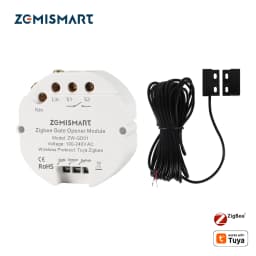 Zemismart Zigbee Smart Garage Door Controller Mini Inline Switch Gate Opener Timeout Alarm Work with Tuya Smart Life App