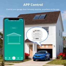 Zemismart Zigbee Smart Garage Door Controller Mini Inline Switch Gate Opener Timeout Alarm Work with Tuya Smart Life App