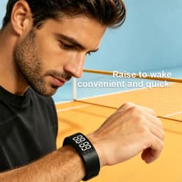 Vibrating Alarm Clock Watch Heavy Sleepers Silent Wake-Up Smart Bracelet Men Women Adjustable Wearable Vibration Wrist Band Ht30